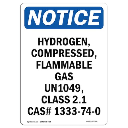 OSHA Notice, 12 Height, 18 Width, Aluminum